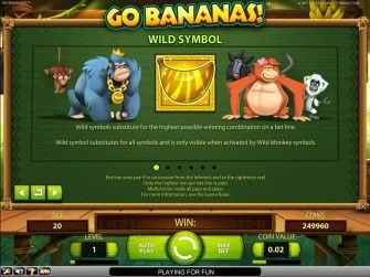 Символ Вайлд Банан в игровом автомате Go Bananas