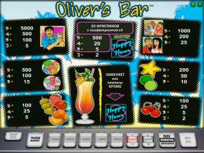 Правила игры в игровом автомате Oliver's Bar